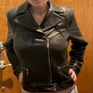 Kennith Cole, leather Moto jacket